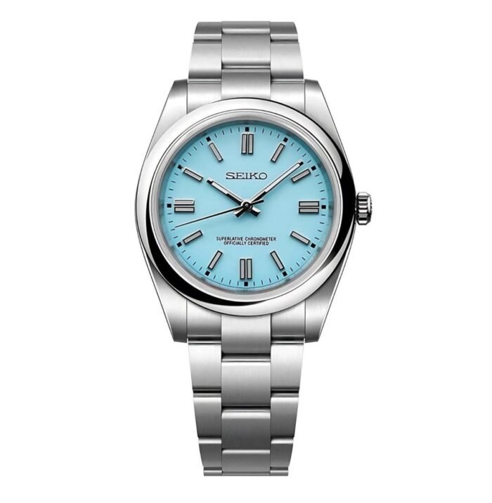 Seiko Mod Datejust Oyster Tiffany Blue