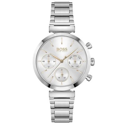Hugo Boss Flawless Horloge Silver/Rose Gold Stainless Steel 36mm Ladies Watch (1502530)