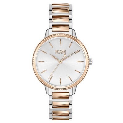 Hugo Boss Signature Silver/Rose Gold Stainless Steel 36mm Ladies Watch (1502567)