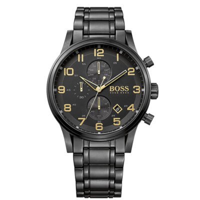 Hugo Boss Aeroliner Black Stainless Steel 44mm Men's Watch (1513271)