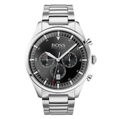 Hugo Boss Pioneer Silver Stainless Steel 44mm Men's Watch (1513712)
