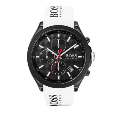 Hugo Boss Velocity White Sillicone 44mm Men's Watch (1513718)