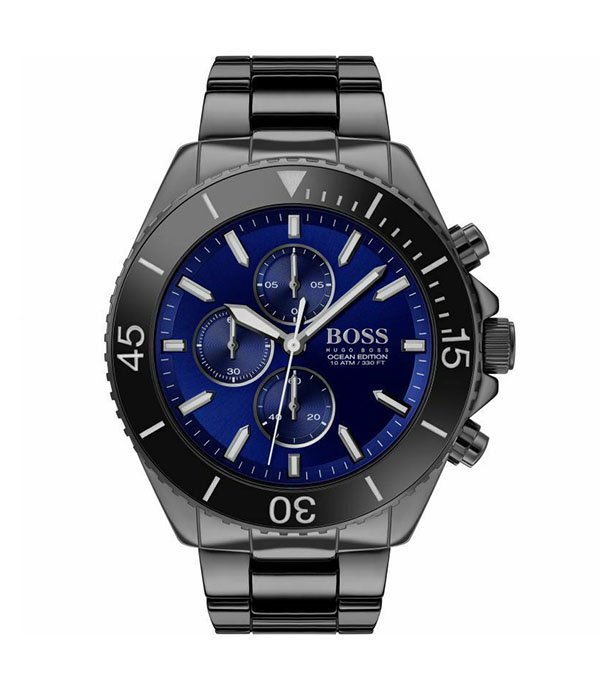 Hugo Boss Oceans Edition Black Stainless Steel 44mm Men's Watch (1513743)