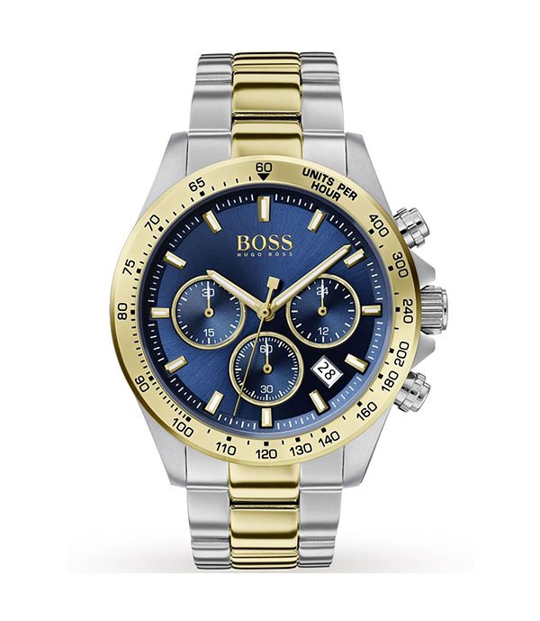 Hugo Boss Hero Silver/Gold Stainless Steel 44mm Men's Watch (1513767)