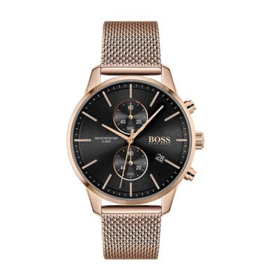 Hugo Boss Associate Rose Gold Stainless Steel 42mm Men's Watch (1513806)