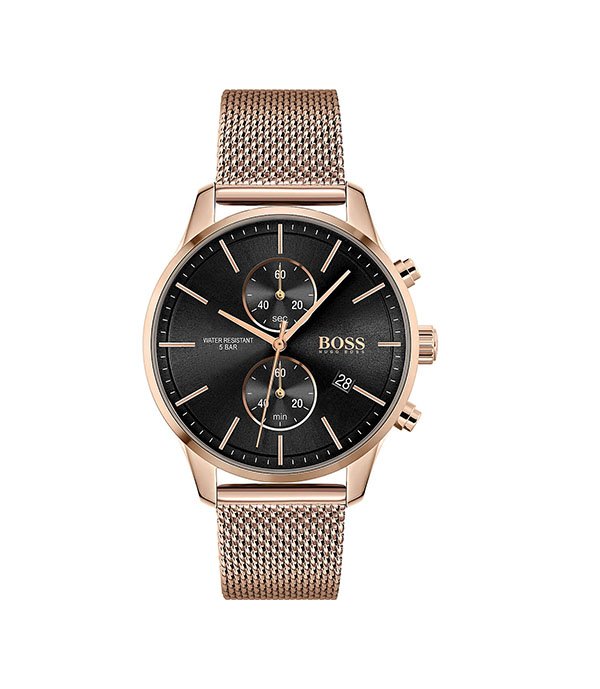 Hugo Boss Associate Rose Gold Stainless Steel 42mm Men's Watch (1513806)