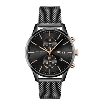 Hugo Boss Skymaster Black Stainless Steel 44mm Men's Watch (1513811)