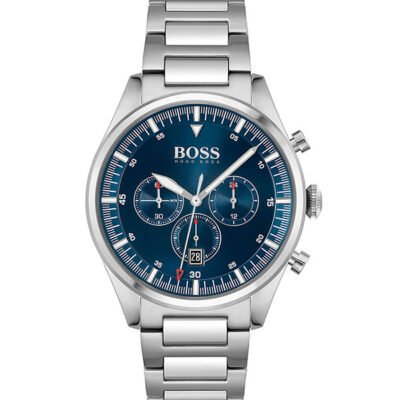 Hugo Boss Pioneer Silver Stainless Steel 44mm Men's Watch (1513867)