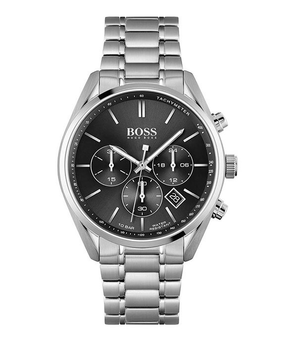 Hugo Boss Champion Silver Stainless Steel 44mm Men's Watch (1513871)