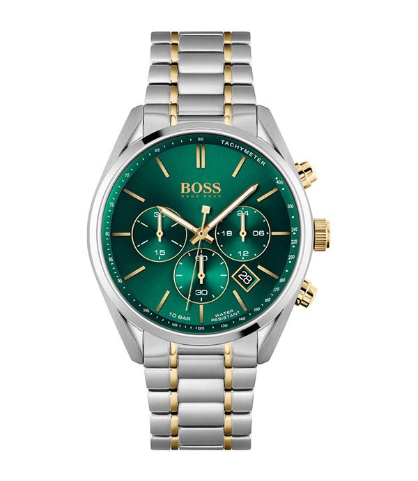 Hugo Boss Champion Silver/Gold Stainless Steel 44mm Men's Watch (1513878)