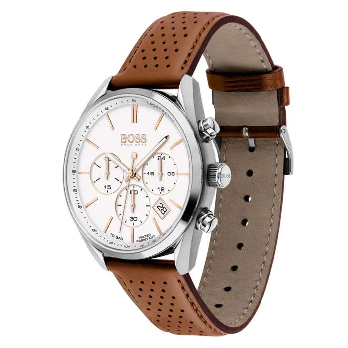 BOSS Champion Brown Leather 42mm Men's Watch (1513879) - Image 2