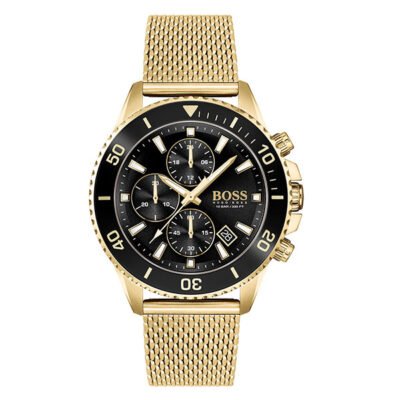 Hugo Boss Admiral Gold Stainless Steel 44mm Men's Watch (1513906)