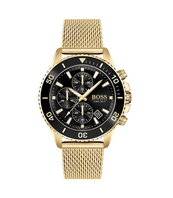 Hugo Boss Admiral Gold Stainless Steel 44mm Men's Watch (1513906)