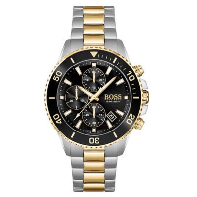 Hugo Boss Admiral Silver/Gold Stainless Steel 44mm Men's Watch (1513908)