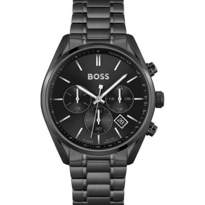 BOSS Champion Black Stainless Steel 44mm Men's Watch (1513960)