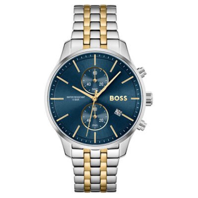 BOSS Associate Silver/Gold Stainless Steel 44mm Men's Watch (1513976)
