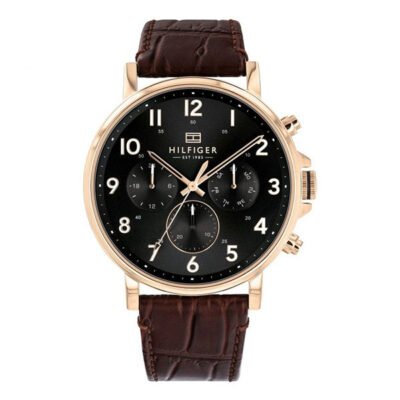 Tommy Hilfiger Brown Leather 44mm Men's Watch (1710379)