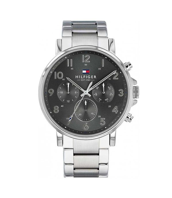 Tommy Hilfiger Silver Stainless Steel 44mm Men's Watch (1710382)