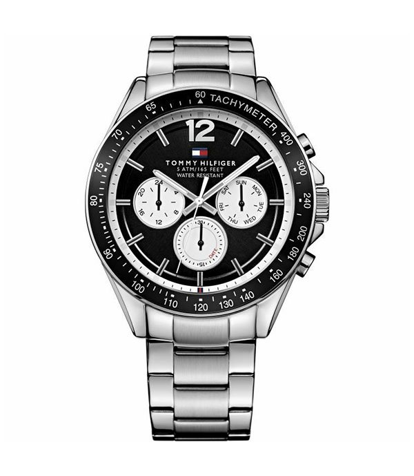 Tommy Hilfiger Luke Silver Stainless Steel 46mm Men's Watch (1791120)