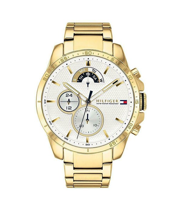Tommy Hilfiger Decker Gold Stainless Steel 44mm Men's Watch (1791538)