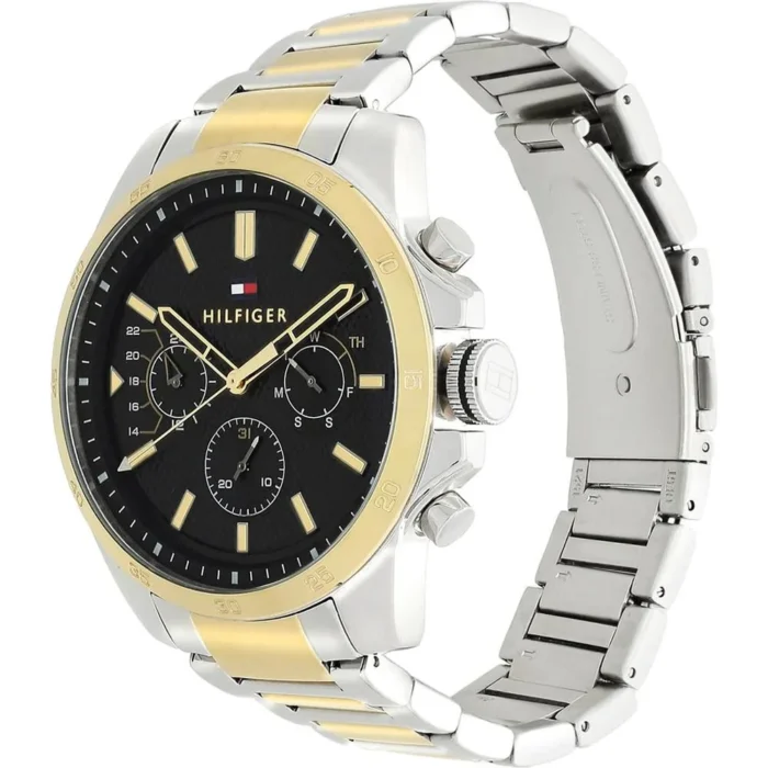 Tommy Hilfiger Decker Silver/Gold Stainless Steel 44mm Men's Watch (1791559) - Image 2