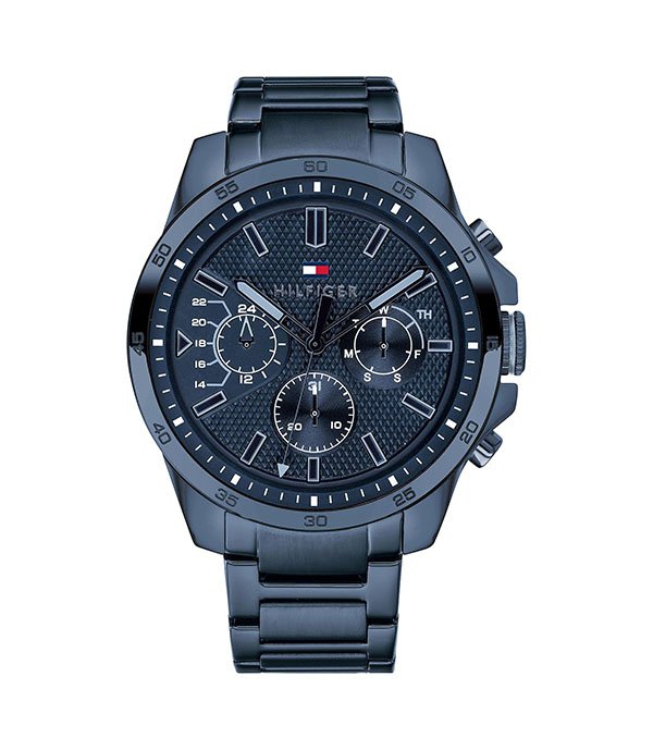 Tommy Hilfiger Blue Stainless Steel 46mm Men's Watch (1791560)