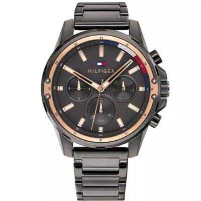 Tommy Hilfiger Mason Black Stainless Steel 45mm Men's Watch (1791790)