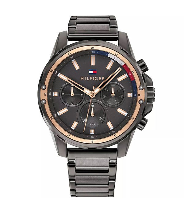 Tommy Hilfiger Mason Black Stainless Steel 45mm Men's Watch (1791790)