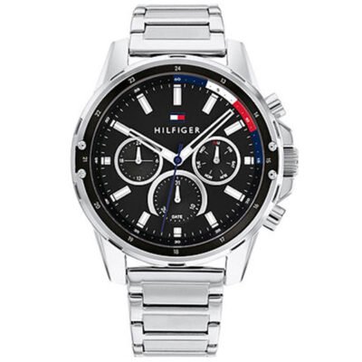 Tommy Hilfiger Mason Silver Stainless Steel 44mm Men's Watch (1791936)