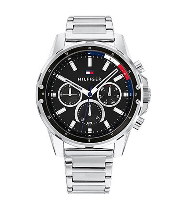 Tommy Hilfiger Mason Silver Stainless Steel 44mm Men's Watch (1791936)