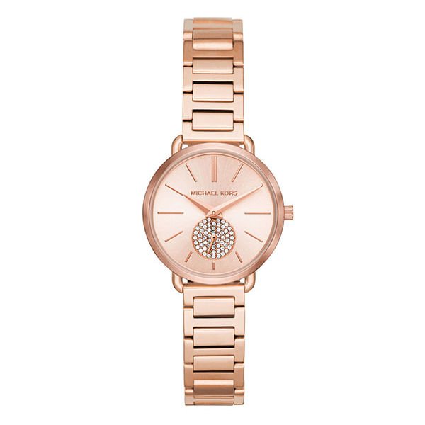 Michael Kors Portia Rose Gold Stainless Steel 38mm Ladies Watch (MK3839)