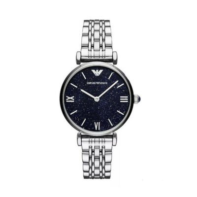 Emporio Armani Gianni T-bar Silver Stainless Steel 32mm Ladies Watch (AR11091)