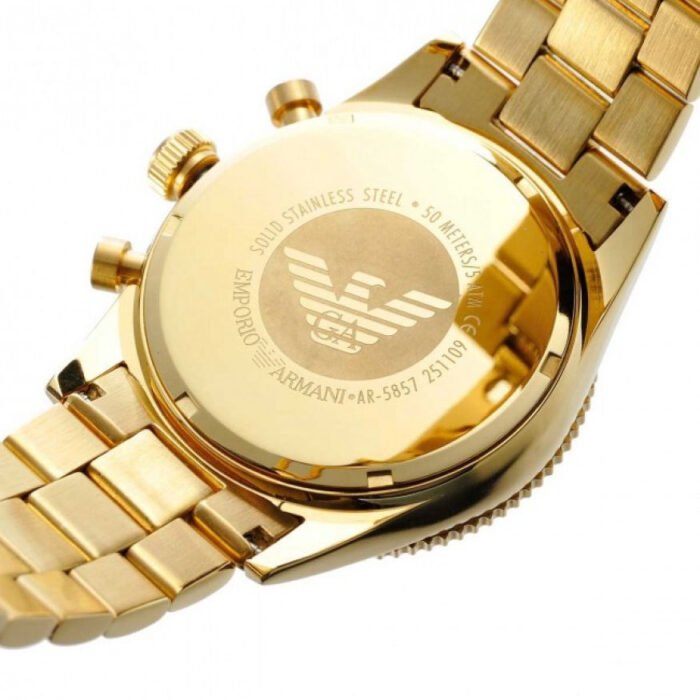 Emporio Armani Classic Gold Stainless Steel 43mm Men's Watch (AR5857) - Image 4