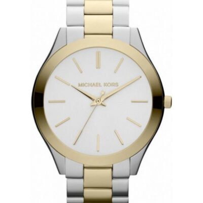 Michael Kors Runway Silver/Gold Stainless Steel 42mm Ladies Watch (MK3198)