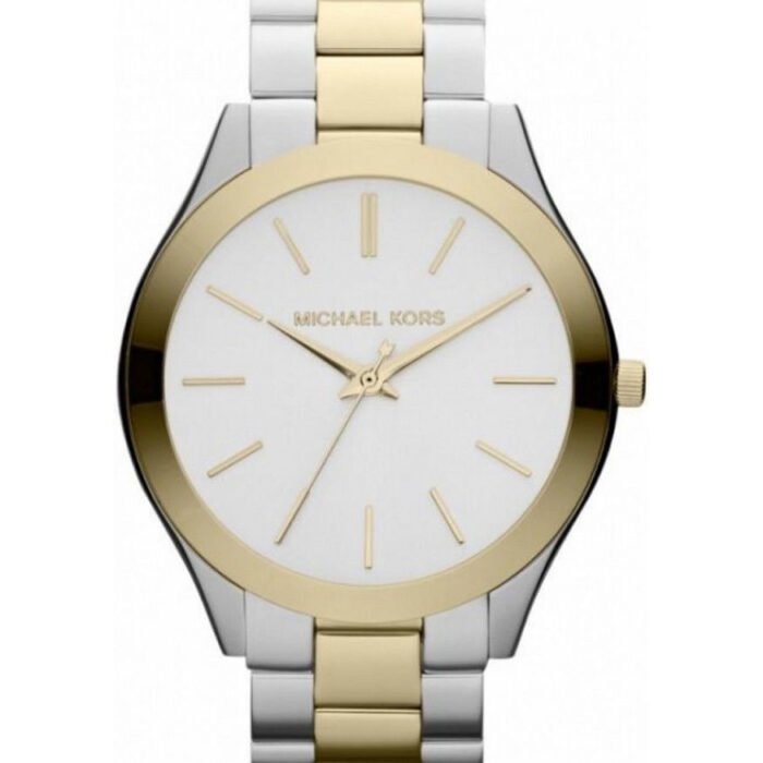 Michael Kors Runway Silver/Gold Stainless Steel 42mm Ladies Watch (MK3198)