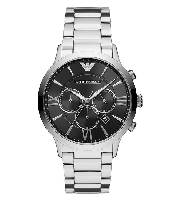 Emporio Armani Giovanni Silver Stainless Steel 43mm Men's Watch (AR11208)