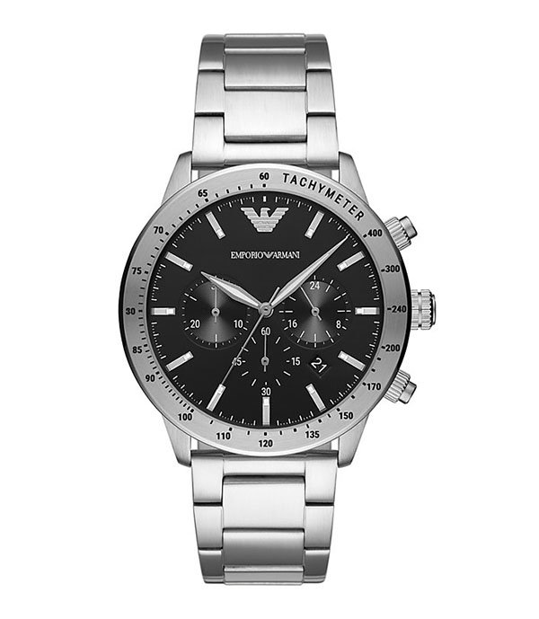 Emporio Armani Mario Silver Stainless Steel 41mm Men's Watch (AR11241)