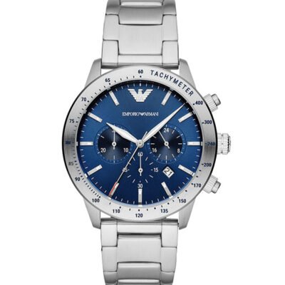 Emporio Armani Mario Silver Stainless Steel 43mm Men's Watch (AR11306)