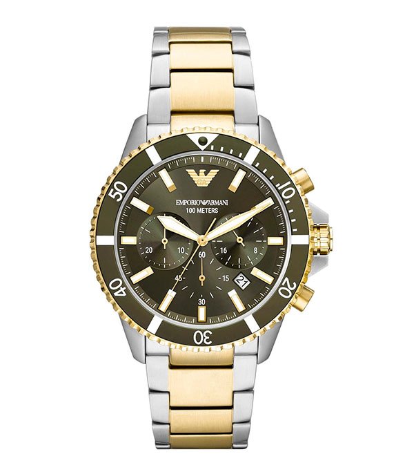 Emporio Armani Diver Silver Stainless Steel 43mm Men's Watch (AR11361)