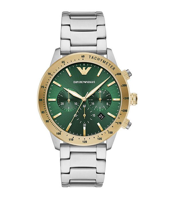 Emporio Armani Mario Silver Stainless Steel 44mm Men's Watch (AR11454)