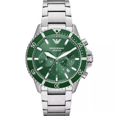 Emporio Armani Diver Silver Stainless Steel 45mm Men's Watch (AR11500)