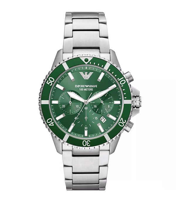 Emporio Armani Diver Silver Stainless Steel 45mm Men's Watch (AR11500)