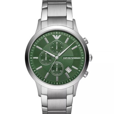 Emporio Armani Renato Silver Stainless Steel 43 mm Men's Watch (AR11507)