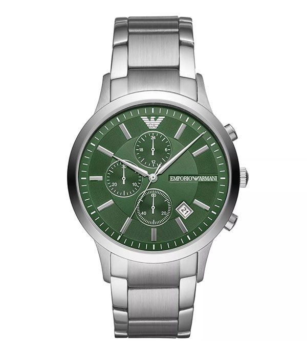 Emporio Armani Renato Silver Stainless Steel 43 mm Men's Watch (AR11507)