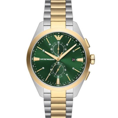 Emporio Armani Claudio Silver/Gold Stainless Steel 43mm Men's Watch (AR11511)
