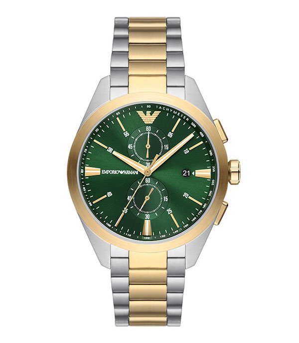 Emporio Armani Claudio Silver/Gold Stainless Steel 43mm Men's Watch (AR11511)
