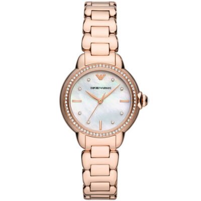 Emporio Armani Mia Rose Gold Stainless Steel 32mm Ladies Watch (AR11523)