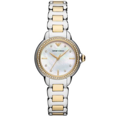 Emporio Armani Mia Silver/Gold Stainless Steel 32mm Ladies Watch (AR11524)