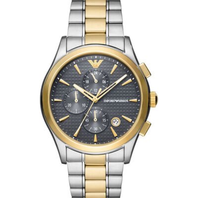 Emporio Armani Paolo Silver/Gold Stainless Steel 42mm Men's Watch (AR11527)