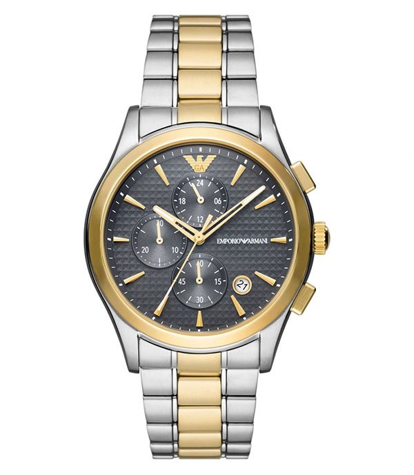 Emporio Armani Paolo Silver/Gold Stainless Steel 42mm Men's Watch (AR11527)